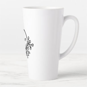Caneca De Café Latte Padrão Floral de Primavera vibrante Natureza Col