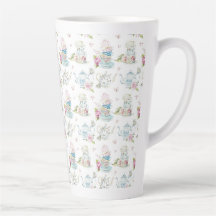 Padrão Floral Vintage Chá Festa Vitoriana Aquarela