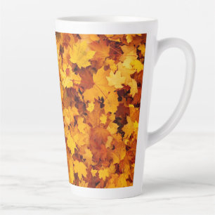 Caneca De Café Latte Padrão Folha de Bordo-25877