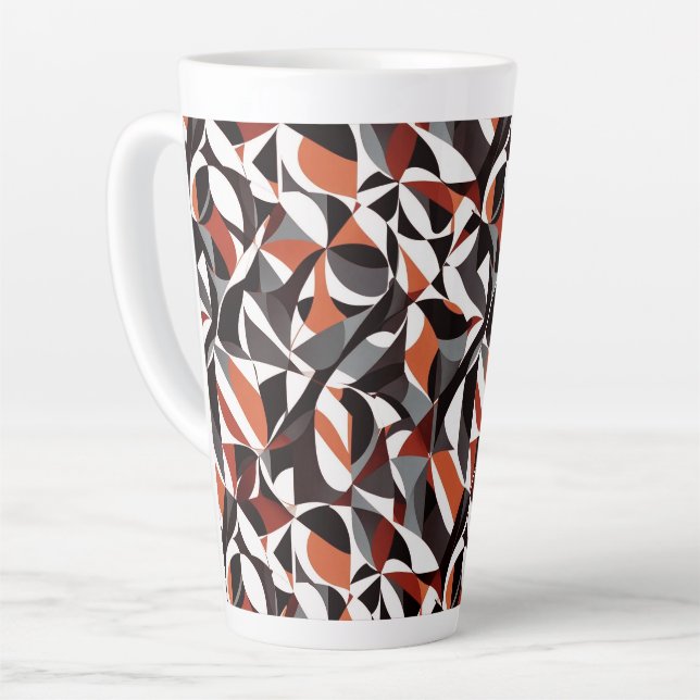 Caneca De Café Latte Padrão geométrico de abstrato 32 - Lata (Ângulo esquerdo)