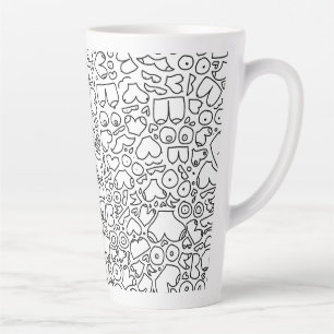 Caneca De Café Latte Padrão mamário adulto engraçado