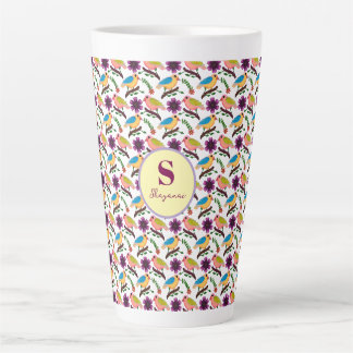 Caneca De Café Latte Padrão personalizado de aves Case-Mate i