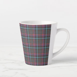 Caneca De Café Latte Padrão Xadrez Clássico