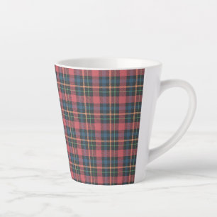 Caneca De Café Latte Padrão Xadrez Clássico