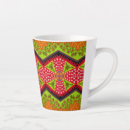 Caneca De Café Latte padrão zigzag