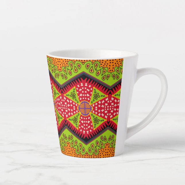 Caneca De Café Latte padrão zigzag (Direita)