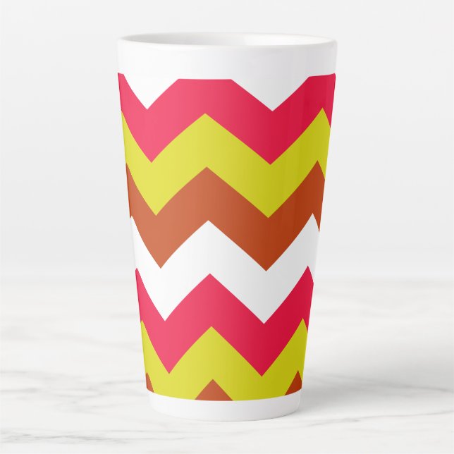 CANECA DE CAFÉ LATTE PADRÃO ZIGZAG. (Frente)