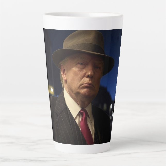 Caneca De Café Latte padrinho da América Don J. Trump (Frente)
