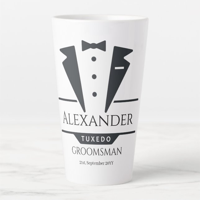 Caneca De Café Latte Padrinho de casamento de presentes de festa de cas (Frente)