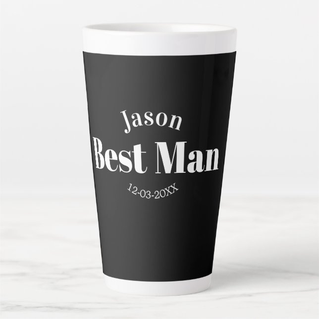 Caneca De Café Latte padrinho de casamento despedida de solteiro melhor (Frente)