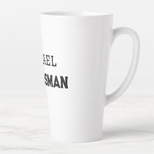 Caneca De Café Latte Padrinho de casamento simples, adicionar nome míni