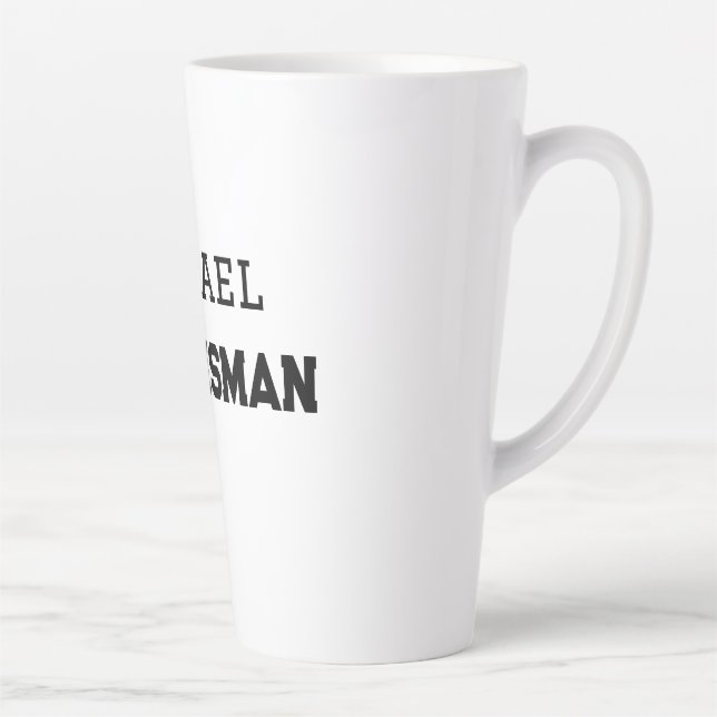 Caneca De Café Latte Padrinho de casamento simples, adicionar nome míni (Direita)