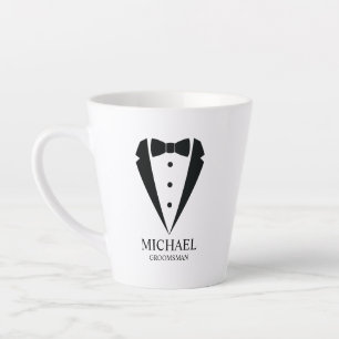 Caneca De Café Latte Padrinhos de casamento personalizados de terno de 