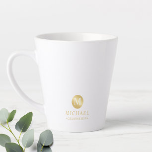 Caneca De Café Latte Padrinhos de casamento Personalizados Dourados Mas