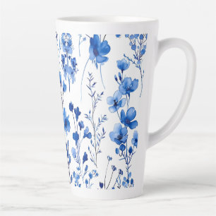 Caneca De Café Latte Padrões de flores silvestres-98186