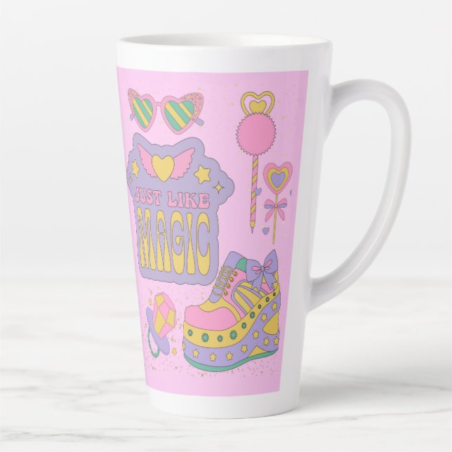 Caneca De Café Latte padrões dos anos 90  (Direita)