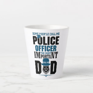 Caneca De Café Latte Pai da Polícia POLÍCIA DIA DE OS PAIS