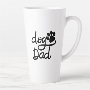 Caneca De Café Latte Pai de Cachorro Impressão de Pata de Cachorro Engr