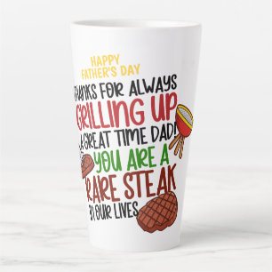 Caneca De Café Latte Pai de chef Engraçado Personalizado