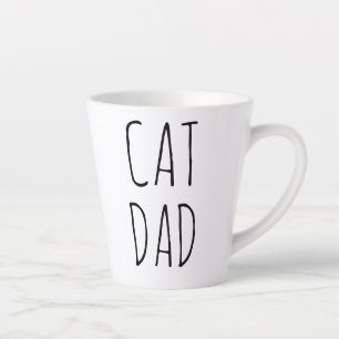 Caneca De Café Latte "Pai de Gato" Simples Farmhouse Moderno