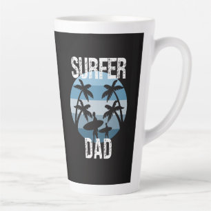 Caneca De Café Latte Pai de Surfer
