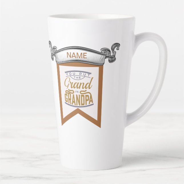 CANECA DE CAFÉ LATTE PAI, ESTILO DE GRANDPA (Direita)