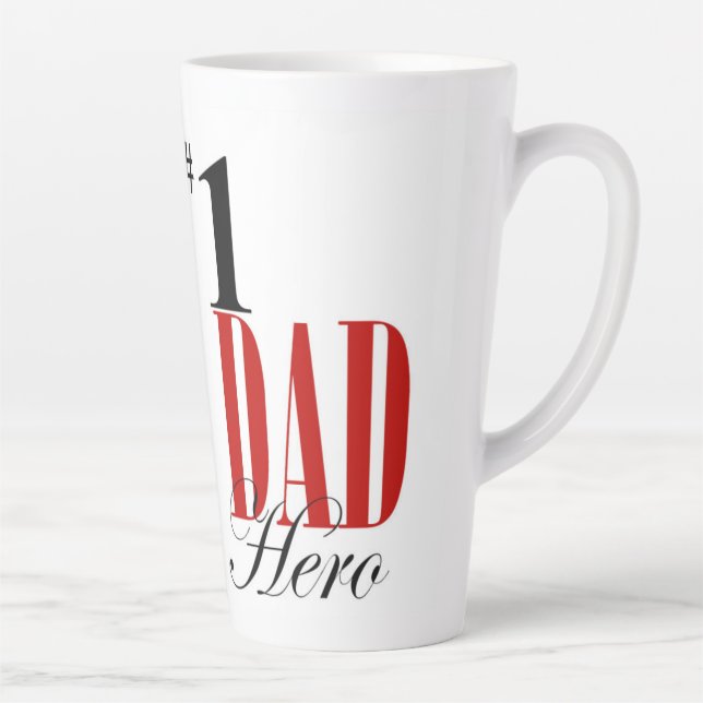 Caneca De Café Latte Pai Hero Tall Mug (Direita)