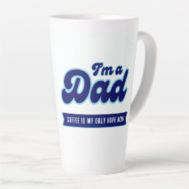 Caneca De Café Latte Pai retro engraçado - Café é meu único azul de esp