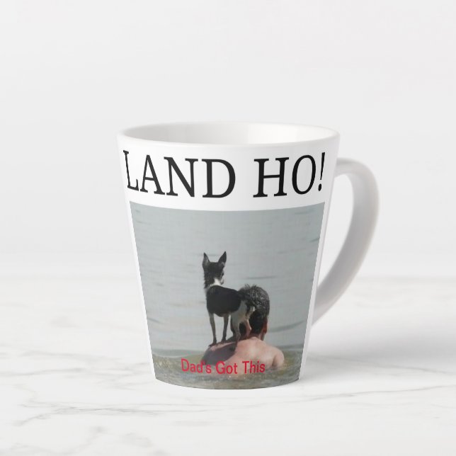 Caneca De Café Latte Pai Tem Esta Taça Lateral (Ângulo direito)