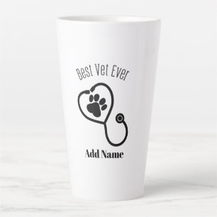 Caneca De Café Latte Pai Veterinário Melhor Médico Veterinário Presente
