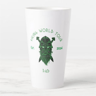 Caneca De Café Latte Pai Viking World Tour