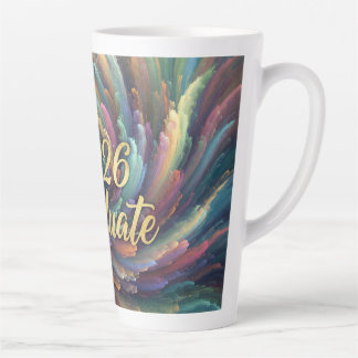 Caneca De Café Latte Paint Swirl 2026 Graduate Mug