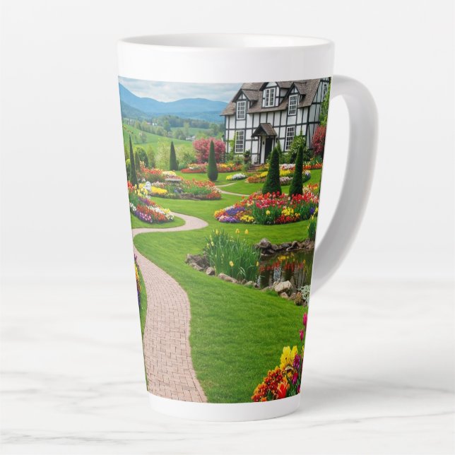 Caneca De Café Latte paisagem (Ângulo direito)