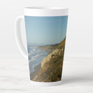 Caneca De Café Latte Paisagem de Viagem Cênico da Linha Costeira da Cal