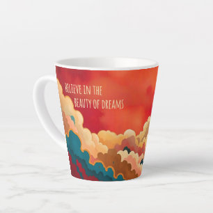 Caneca De Café Latte Paisagem dos Sonhos Celestiais Personalizado