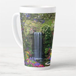 Caneca De Café Latte paisagem floral