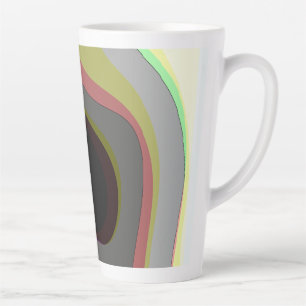 Caneca De Café Latte Paisagem Interior - Arte Surreal Orgânica Abstrata