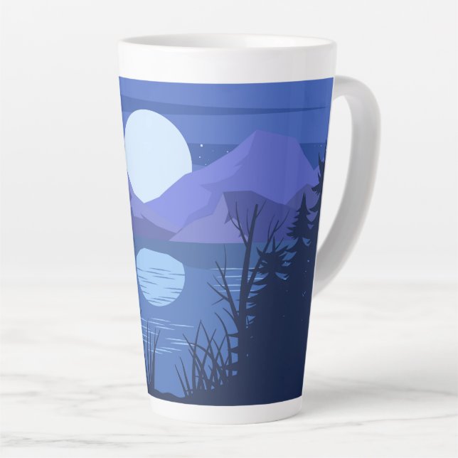 Caneca De Café Latte Paisagem natural (Ângulo direito)