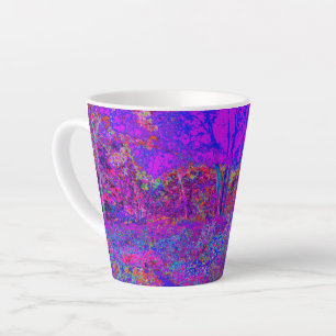 Caneca De Café Latte Paisagem Roxa Impressionista Psicodélica