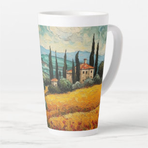 Caneca De Café Latte Paisagem Rural de Tuscano Selvagem Dourado