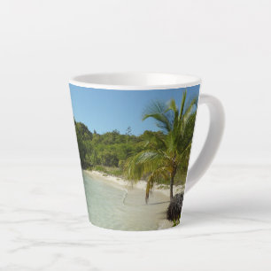 Caneca De Café Latte Paisagem tropical bonita de antiguan Beach