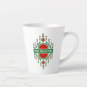 Caneca De Café Latte Palestina Livre