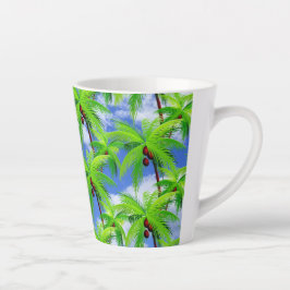 Caneca De Café Latte Palm Tree Tropical