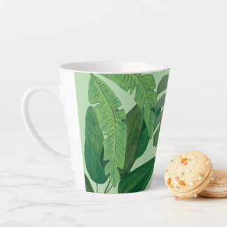 Caneca De Café Latte Palmas Tropicais
