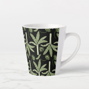 Caneca De Café Latte Palmeiras tropicais, sem descontinuidades