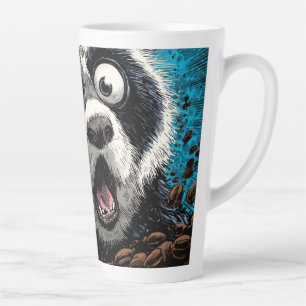 Caneca De Café Latte Panda Cafeinado