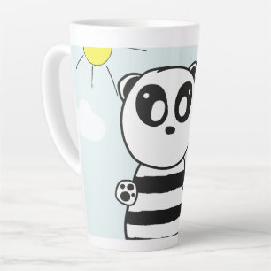 Caneca De Café Latte Panda Crianças