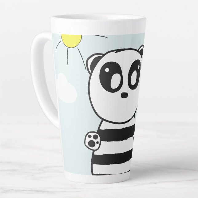 Caneca De Café Latte Panda Crianças (Ângulo esquerdo)