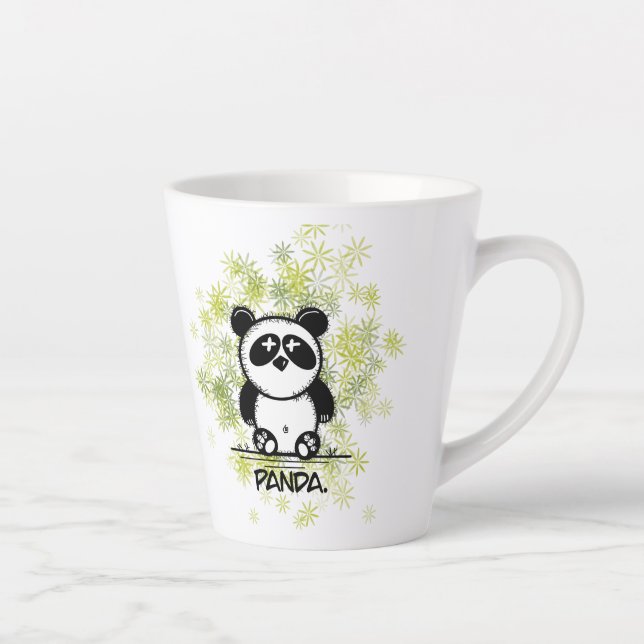 Caneca De Café Latte Panda Simples (Direita)