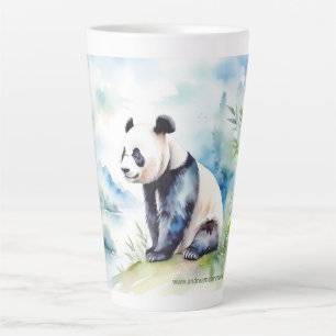 Caneca De Café Latte Panda traz boa sorte